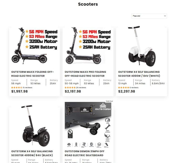 Electric Scooters Off Road Fastest Electric Scooters OUTSTORM